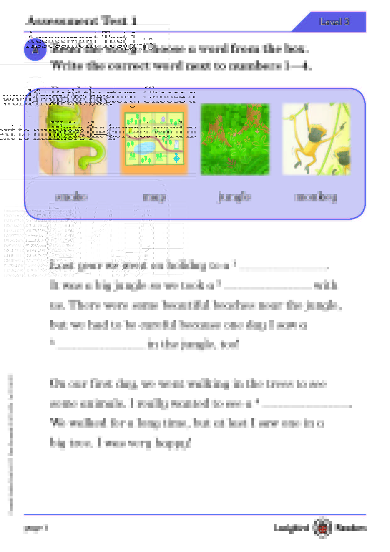 Ladybird Readers Level 3 Assessment Tests and Answer Keys