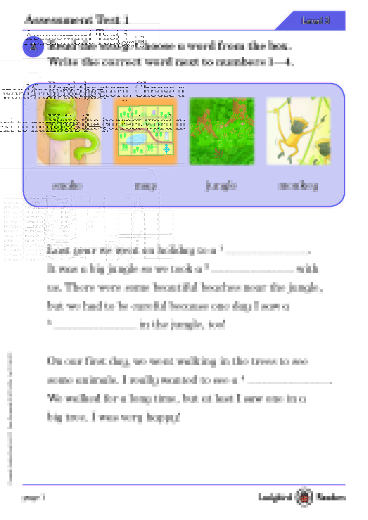 Ladybird Readers Level 3 Assessment Tests and Answer Keys