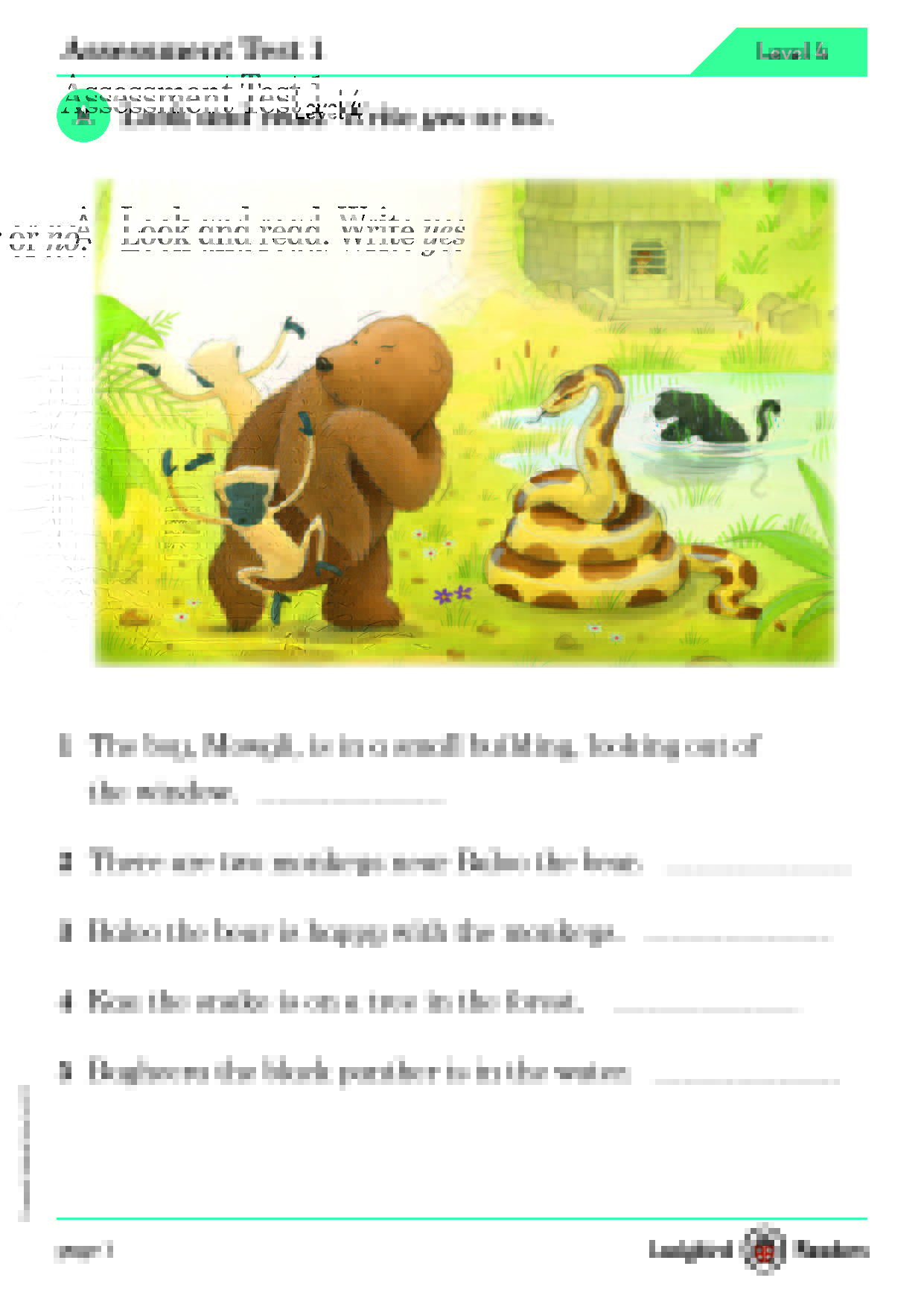Ladybird Readers Level 4 Assessment Tests and Answer Keys