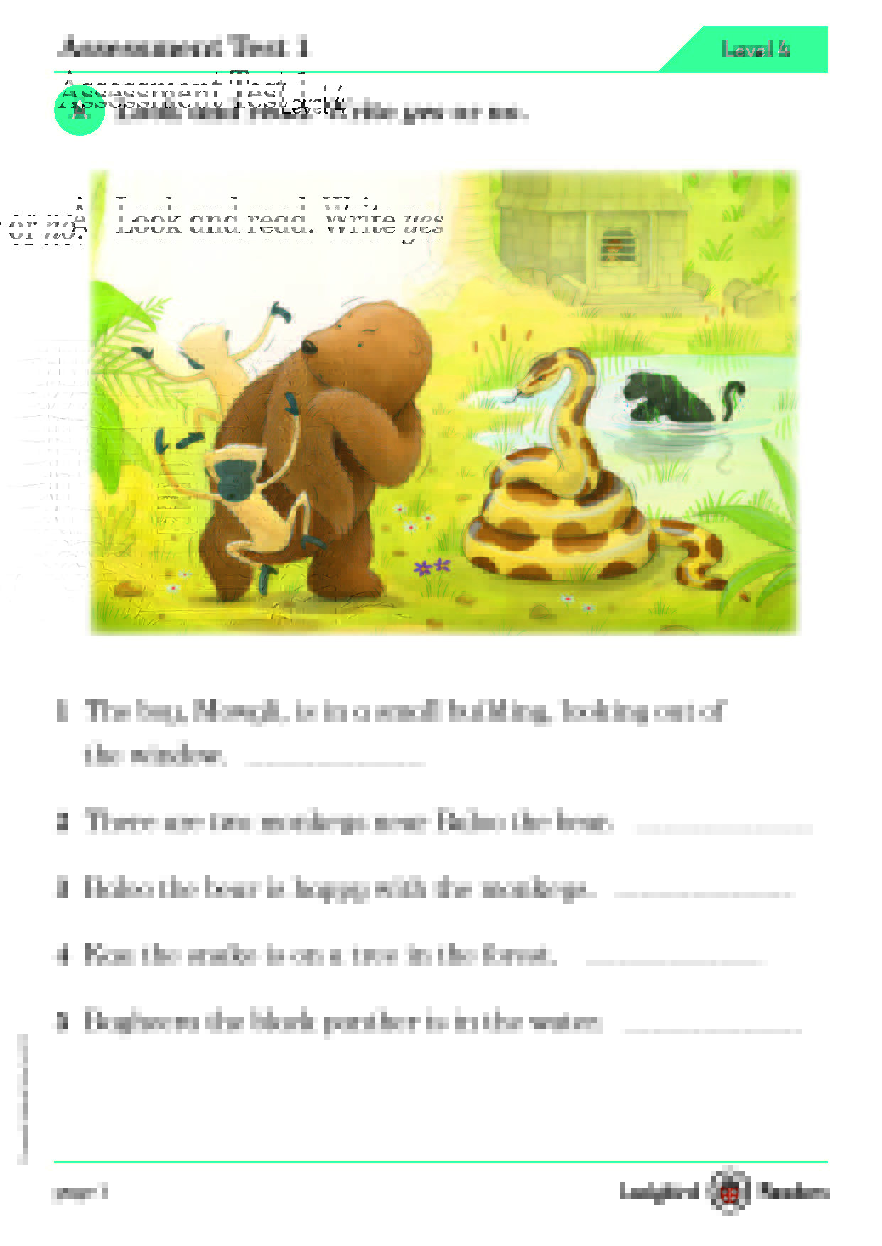 Ladybird Readers Level 4 Assessment Tests and Answer Keys