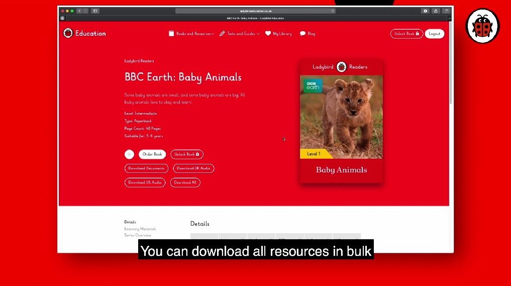 Ladybird Readers Website Tutorial